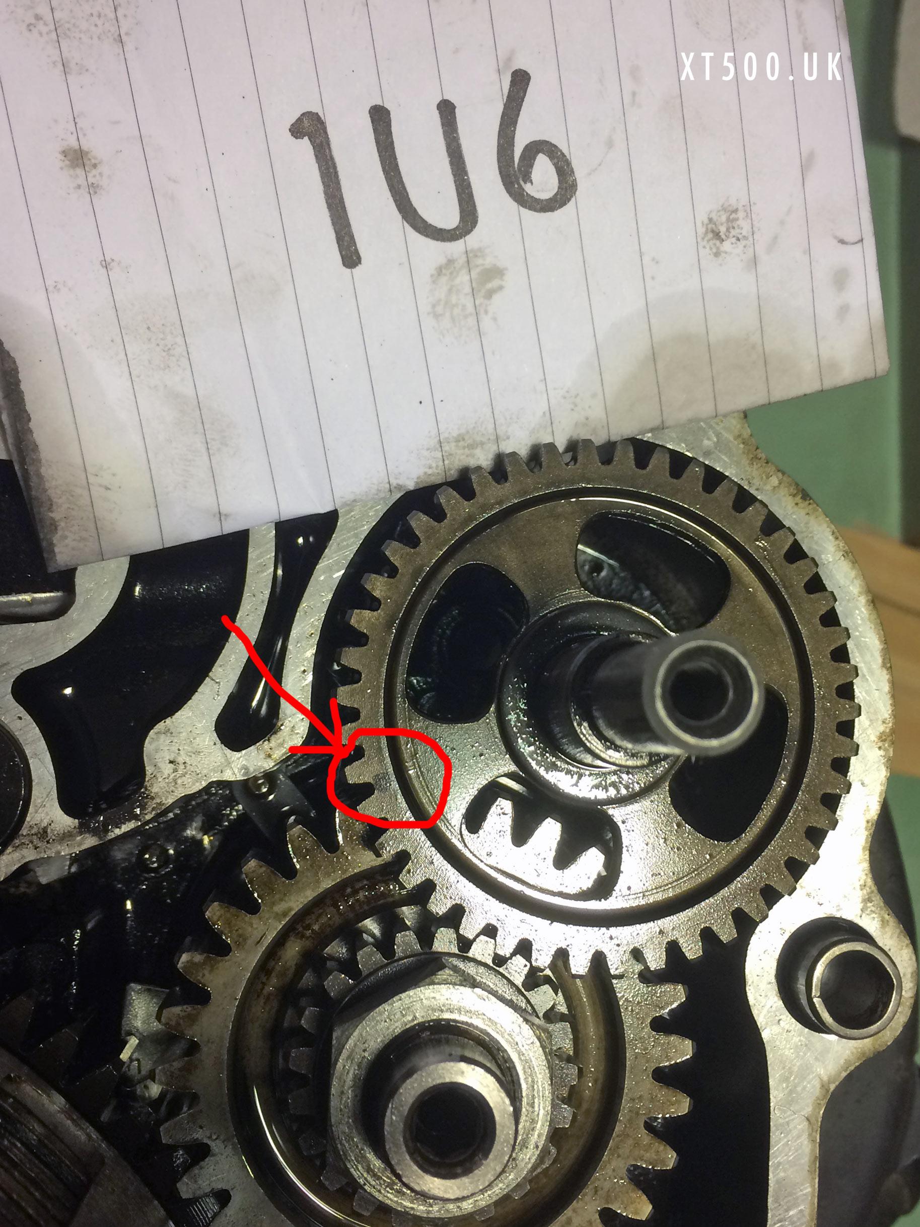 XT500 points timing sprocket cog