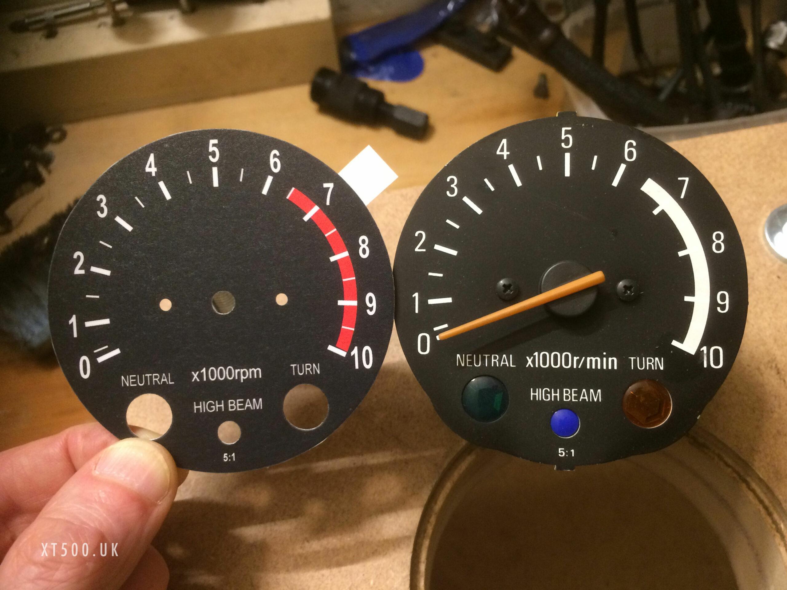 XT500 SPEEDOMETER DIAL FACE