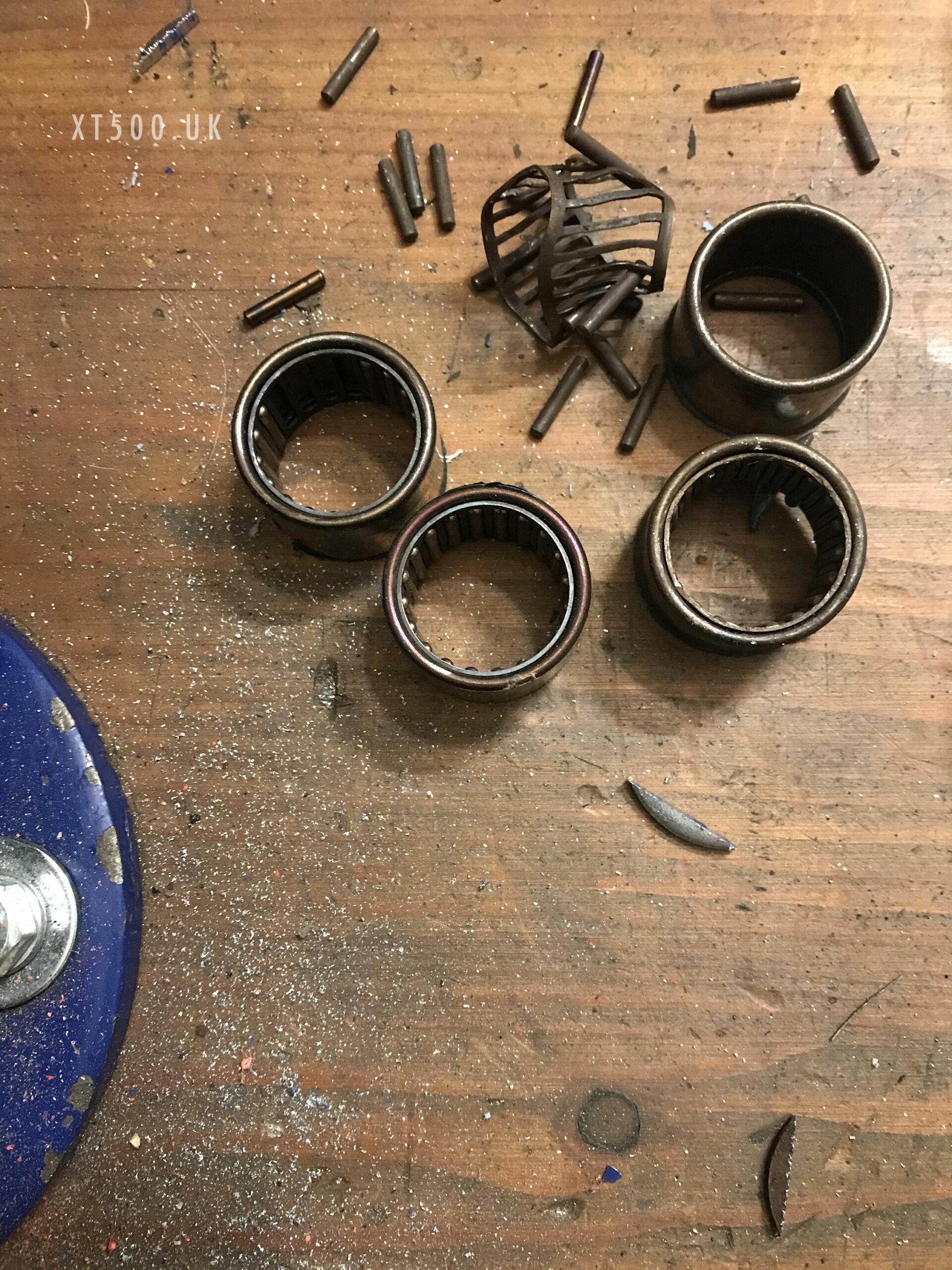 XT500 swing arm bearings removal