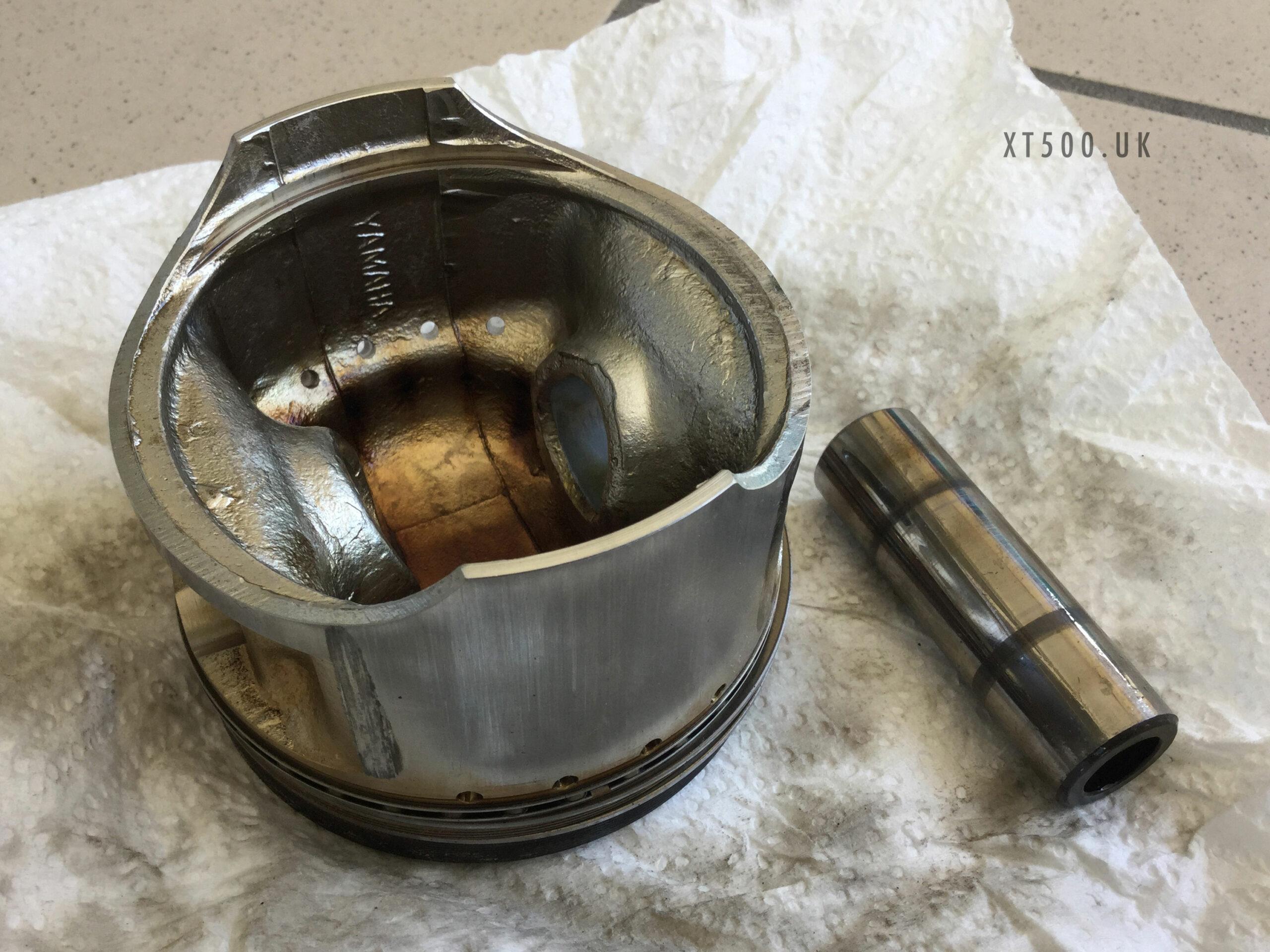 XT500 piston after seizure